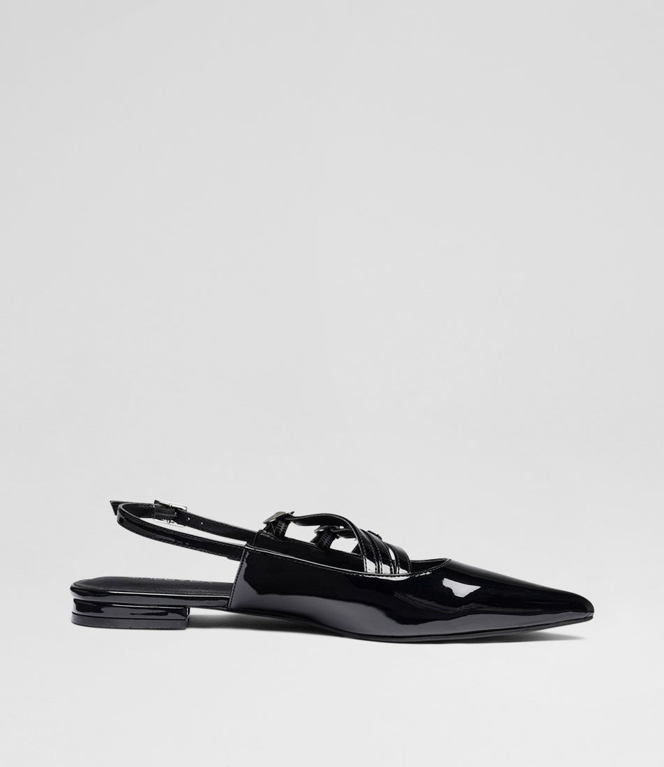 Lisst Black Patent Pu Flat Shoes