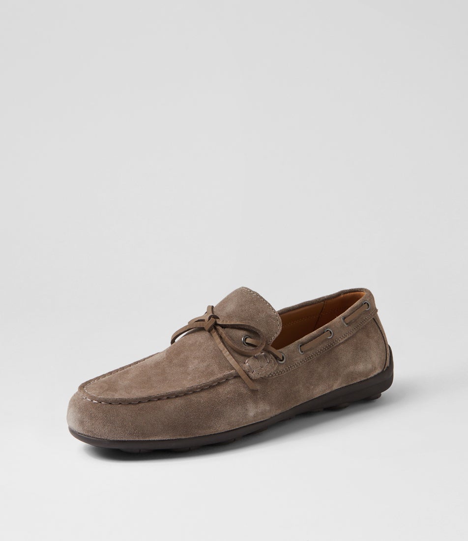 U Spherica Ec16 B Dove Grey Suede Flat Shoes