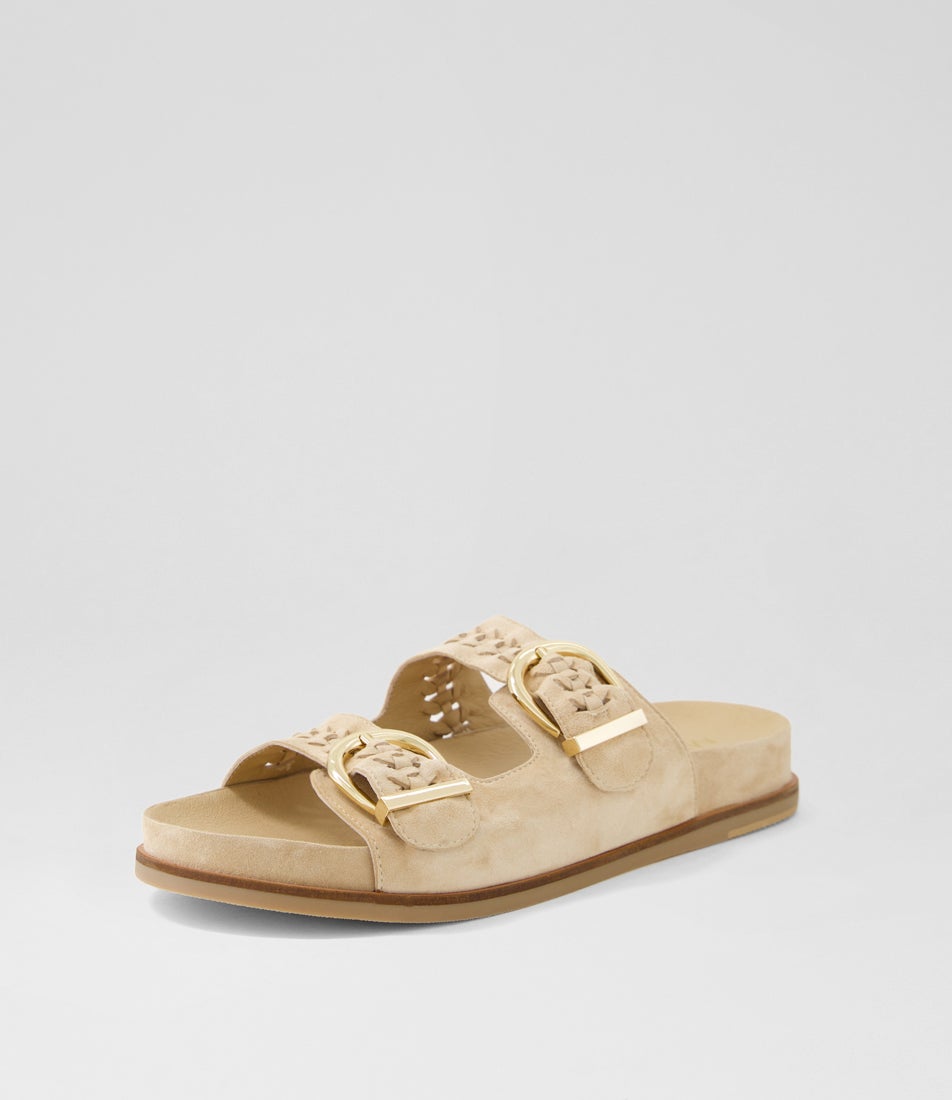 Qalil Latte Suede Slides