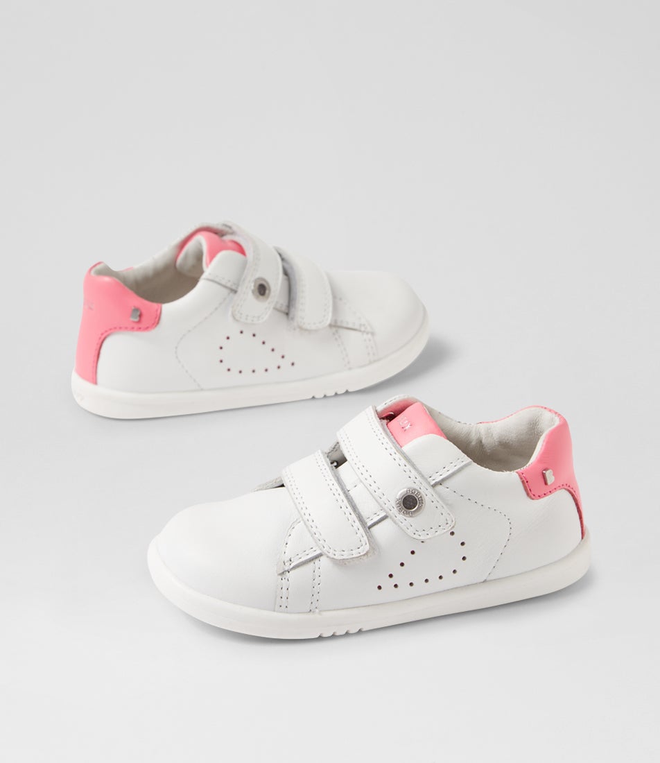 Iw Maverick Toddler White Pink Lemonade Leather Flat Shoes