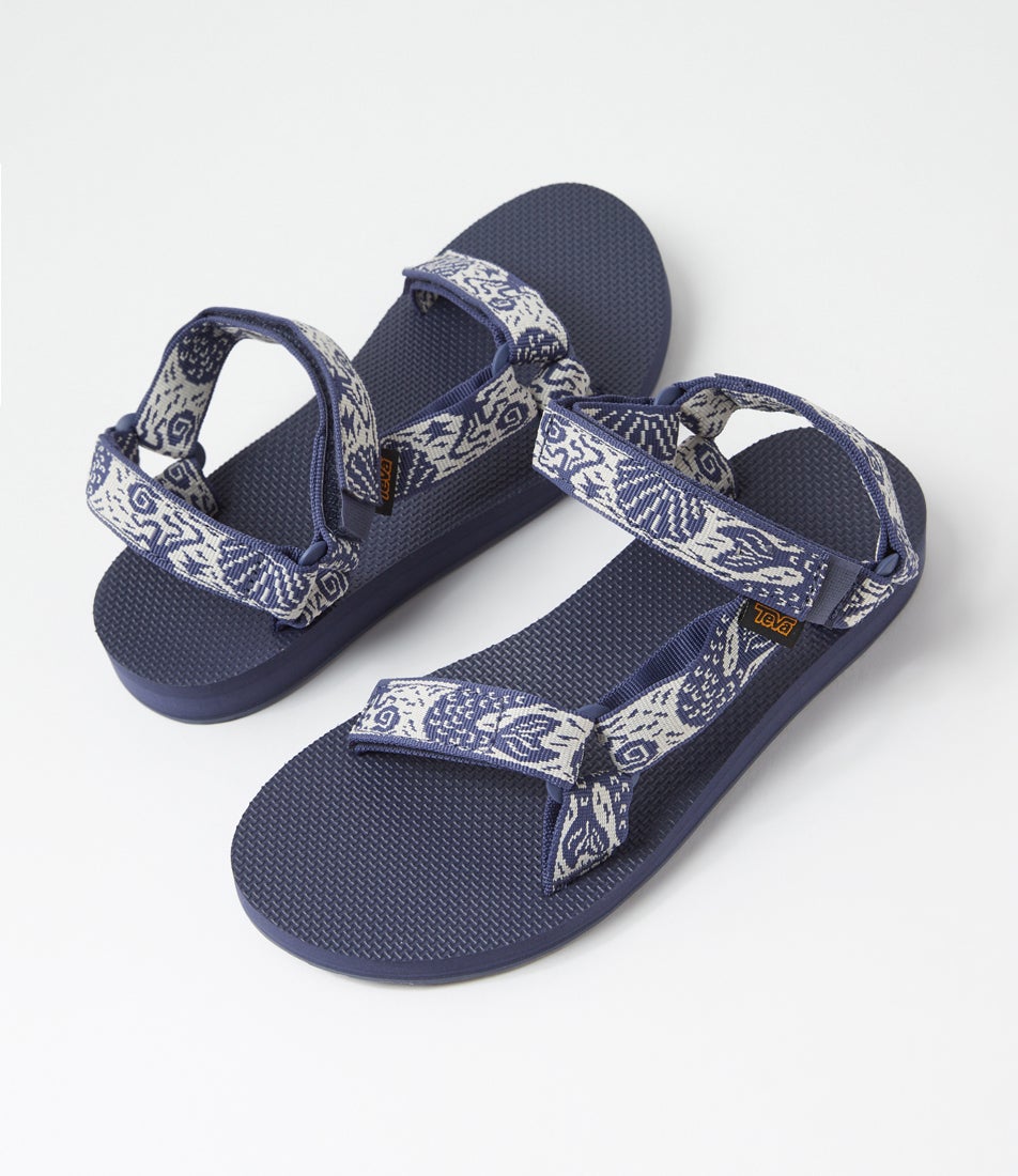 W Original Universal Sirena Crown Blue Fabric Sandals
