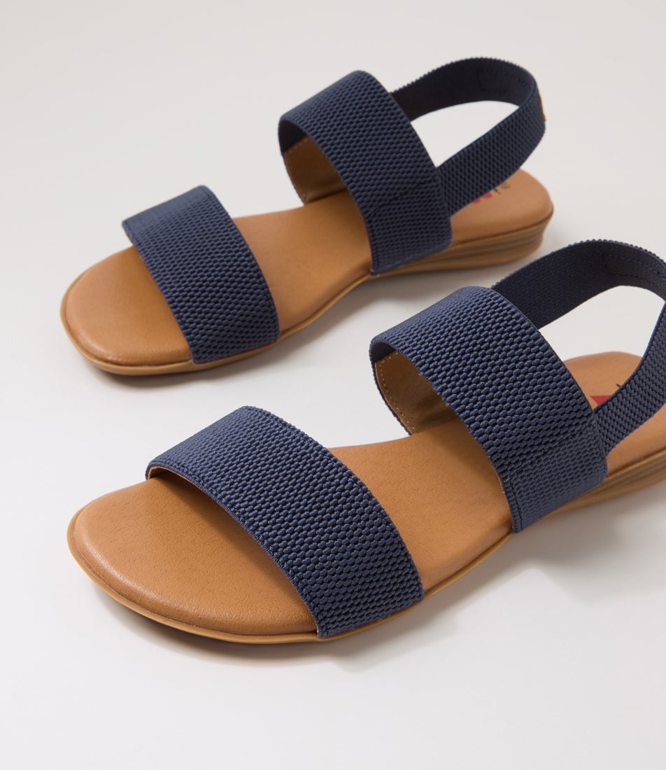 Divide Navy Fabric Sandals Divide Navy Fabric Sandals