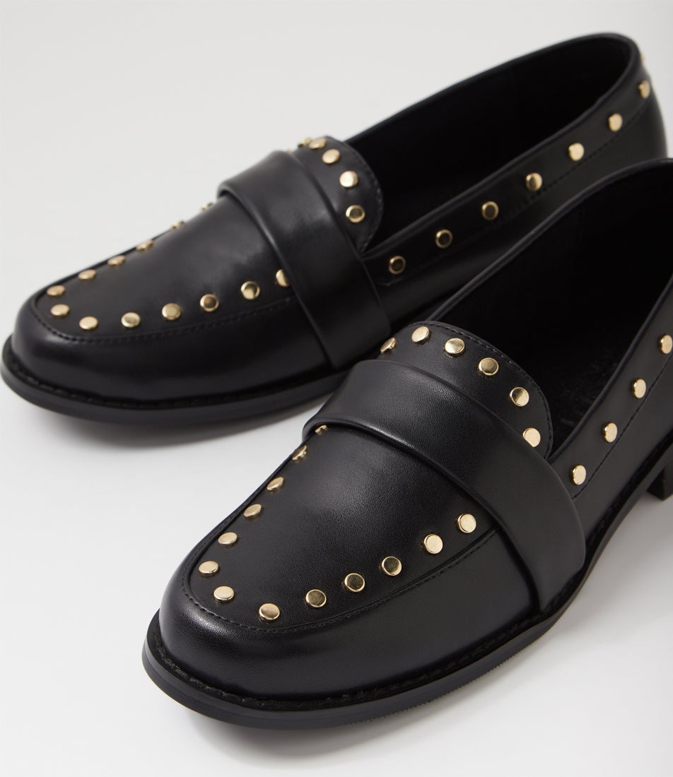 Harlow Loafer Black Stud Loafers