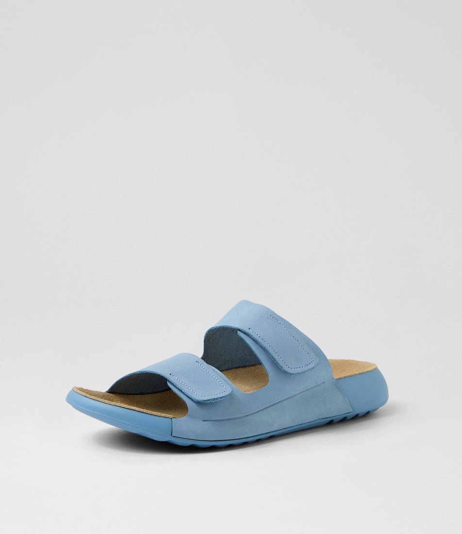 Yava W Denim Matt Leather Slides