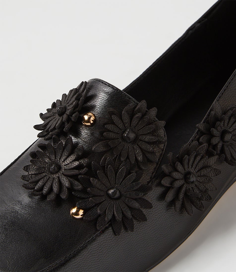 Andell Black Polish Leather Loafers