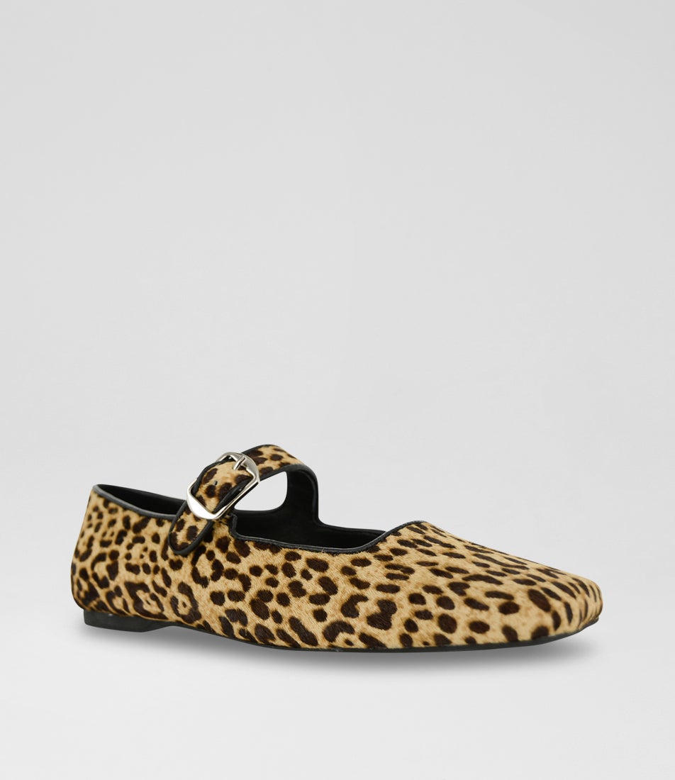 Binky Iv Leopard Pony Flat Shoes