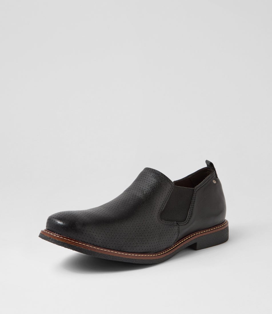 Oxford Preto Leather Flat Shoes