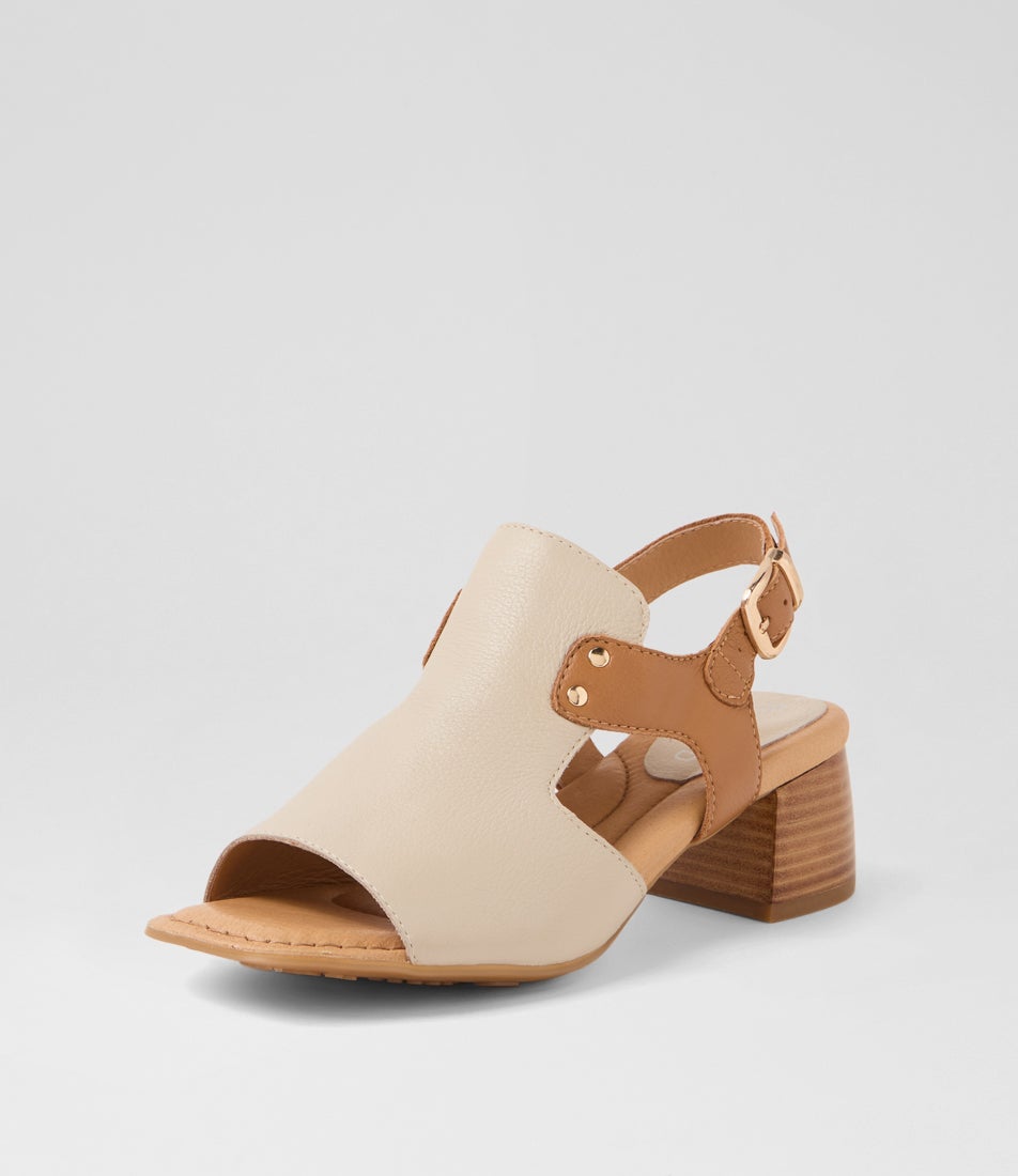 Franko Almond Dark Tan Leather Sandals Franko Almond Dark Tan Leather Sandals