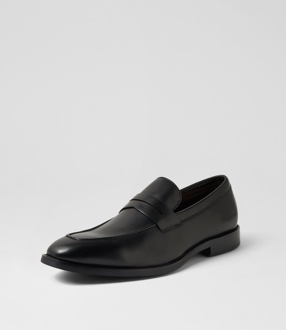 Wager Black Leather Loafers