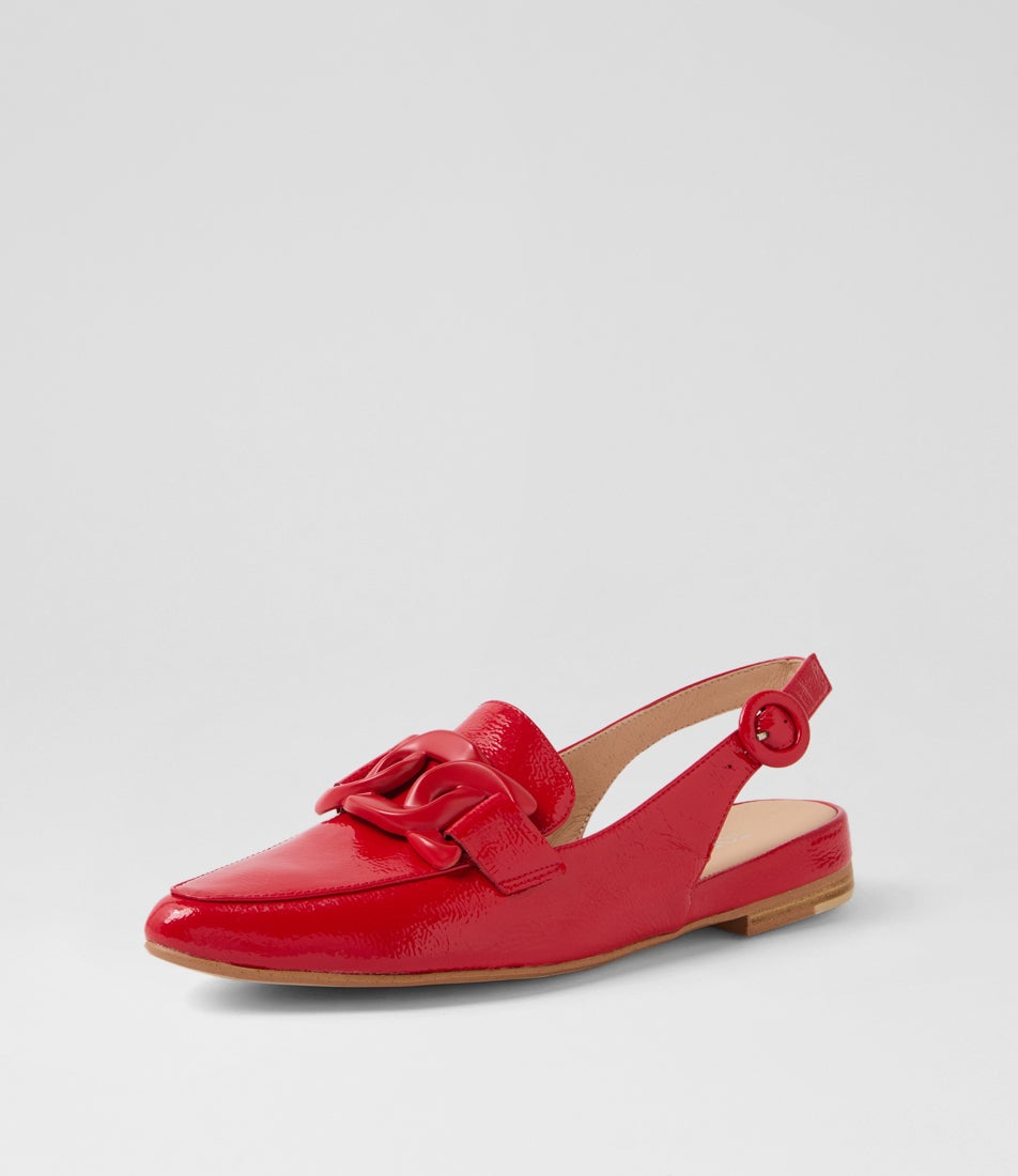 Favillas New Red Patent Leather Loafers