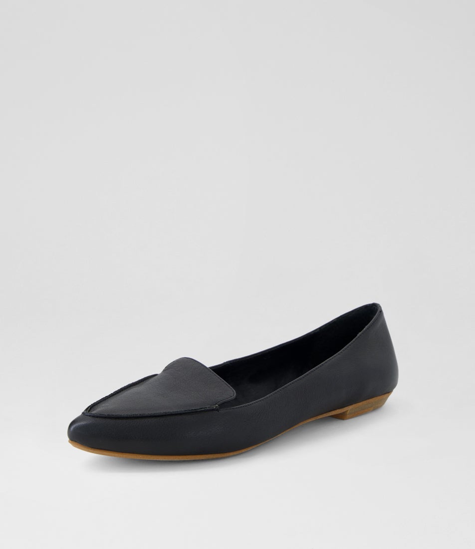Gyro Black Leather Loafers