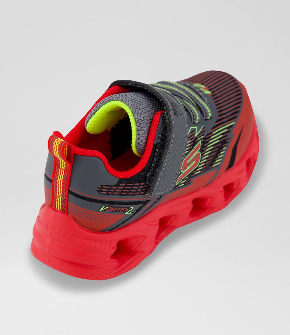 Vortex 2 Toddler Red Charcoal Fabric Sneakers