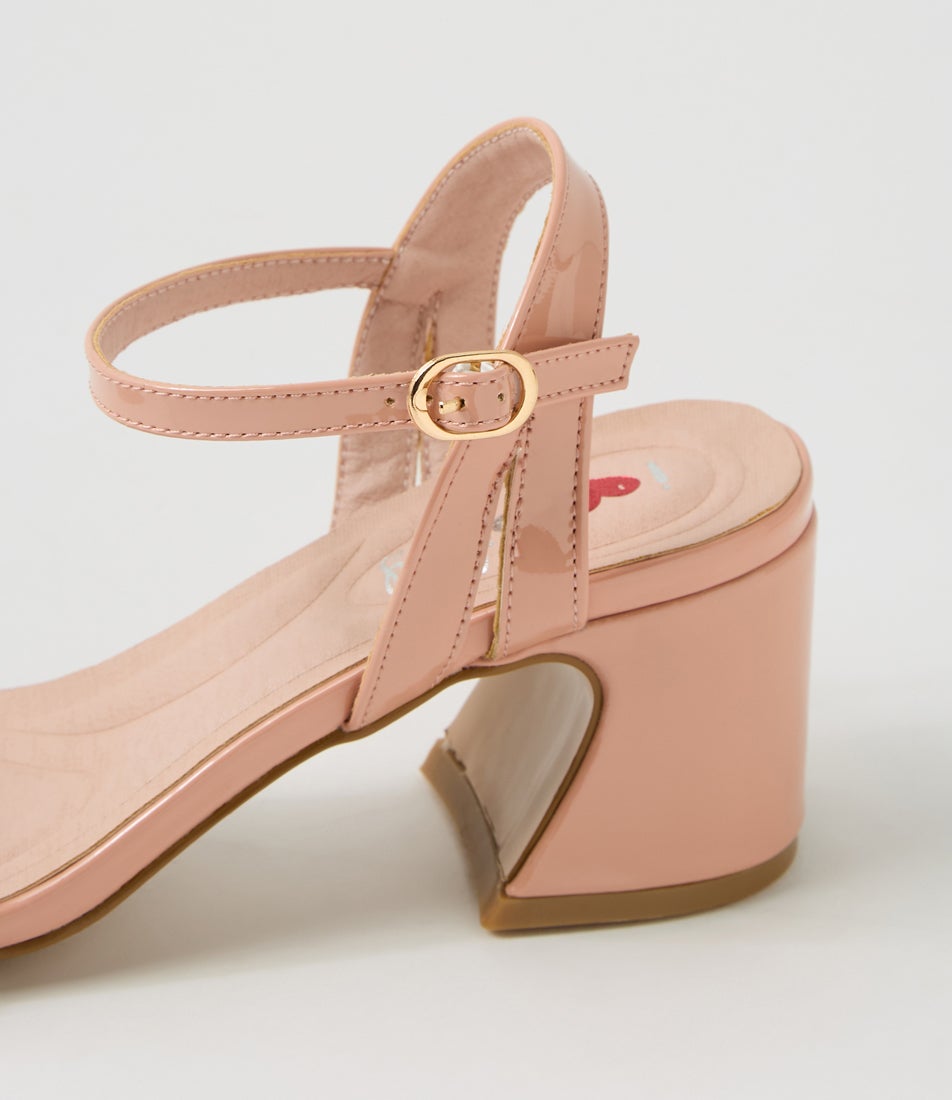 Strut Blush Patent Synthetic Sandals