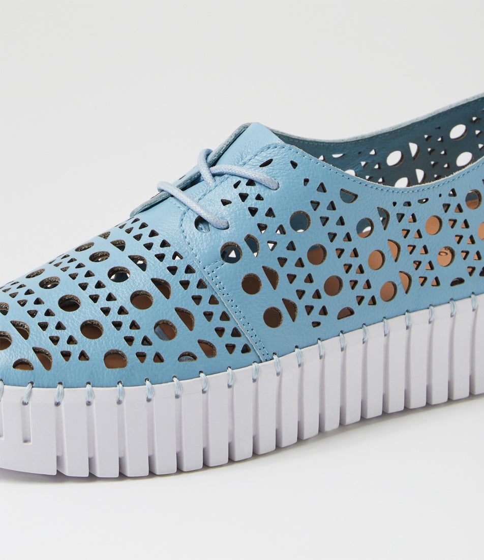Belarus New Blue White Leather Sneakers