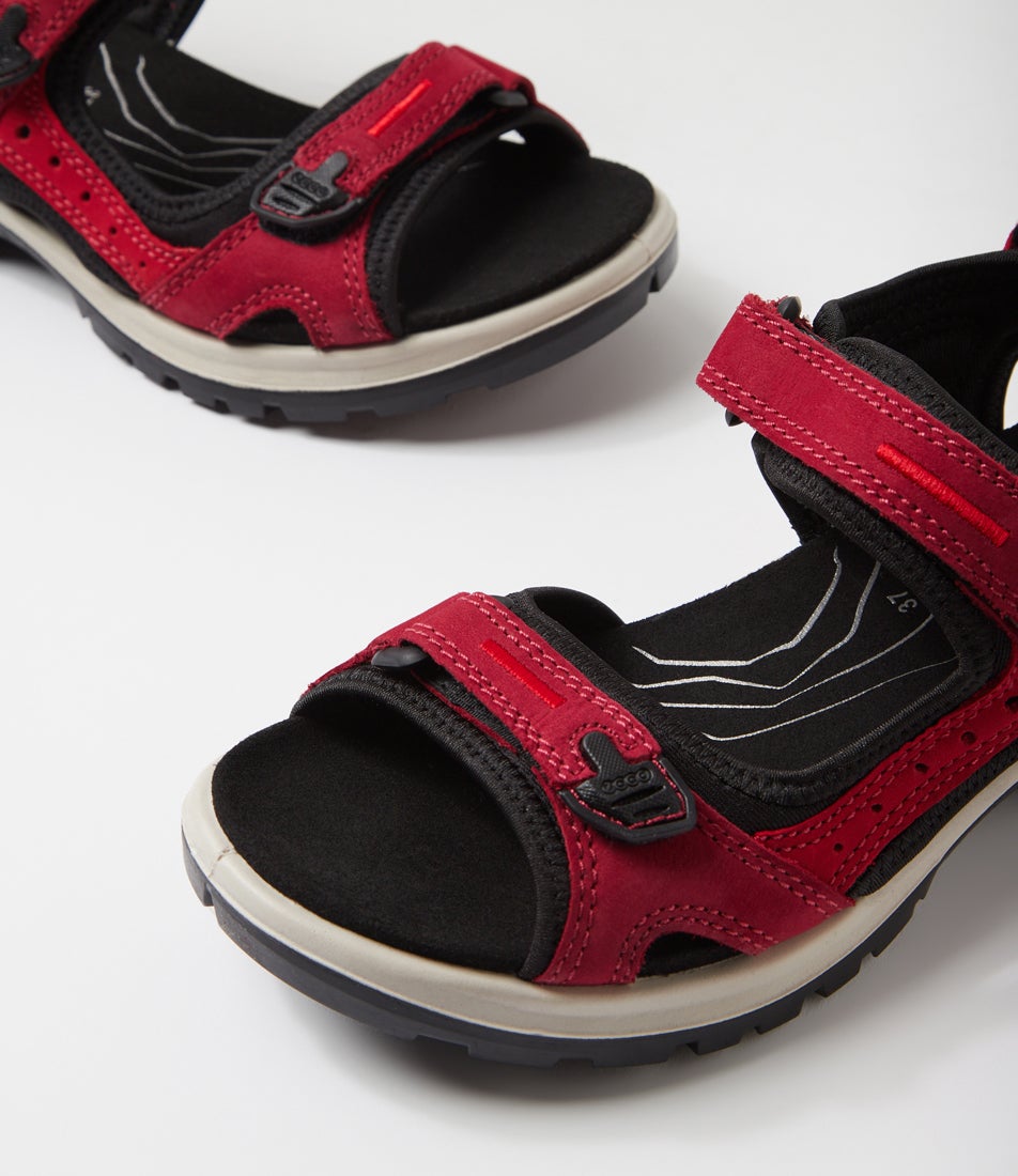 Offroad W Brick Chili Red Nubuck Fabric Sandals