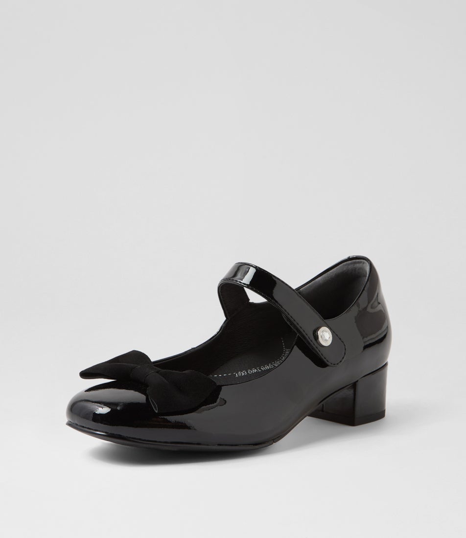 Kauras W Black Patent Suede Heels