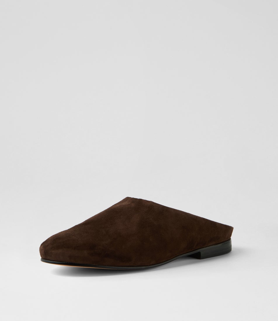 Ulysen Dark Chocolate Suede Mules