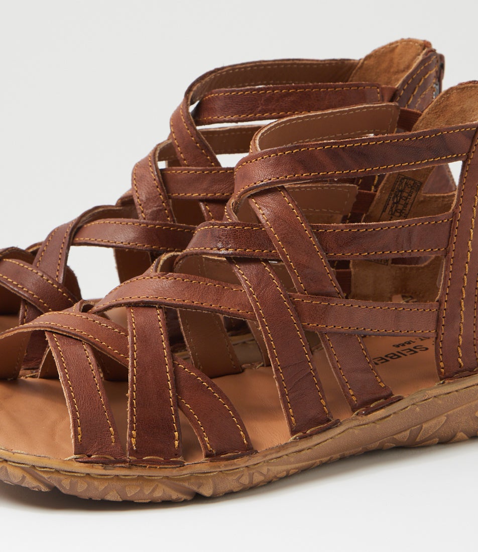Ivy 06 Castagne Leather Sandals