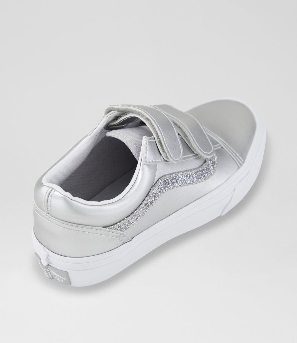 Old Skool Junior Silver Fabric Sneakers
