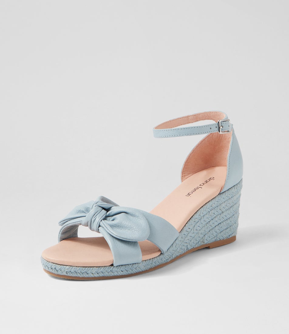 Jennalea Light Denim Leather Rope Sandals