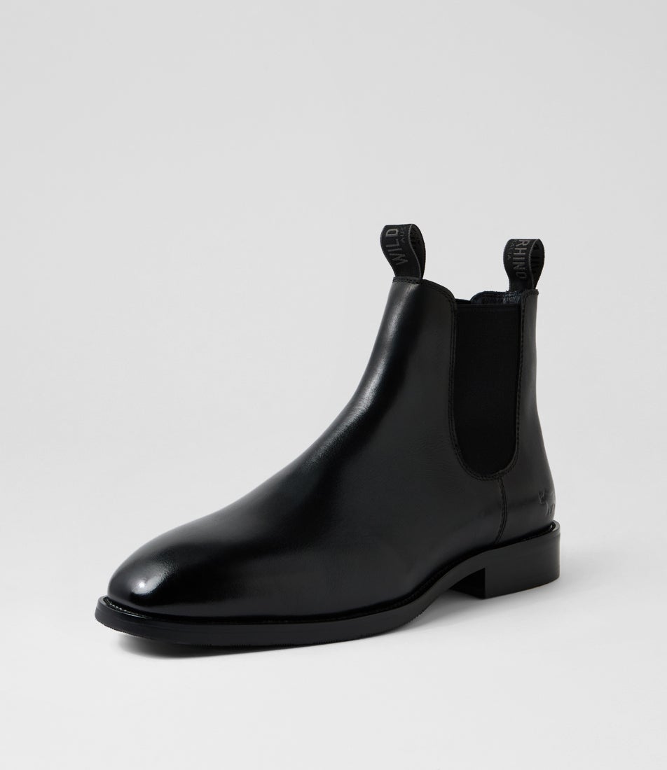Rancher Black Leather Chelsea Boots