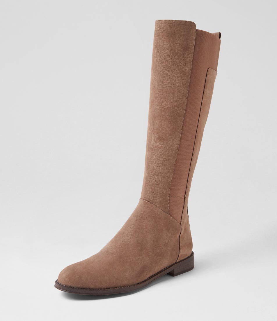 Youss Coffee Tumble Nubuck Knee High Boots