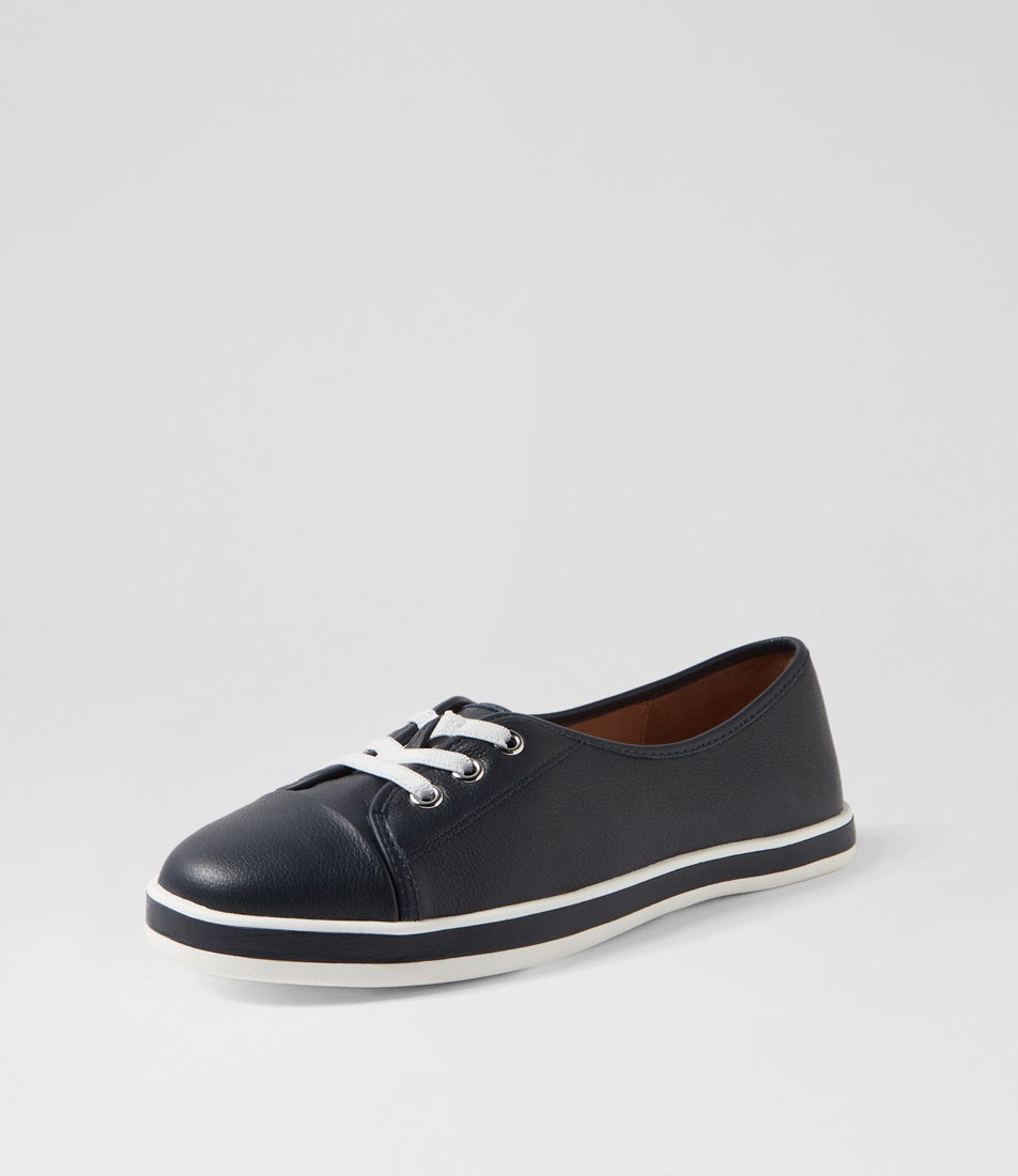 Augusts Navy Leather Sneakers
