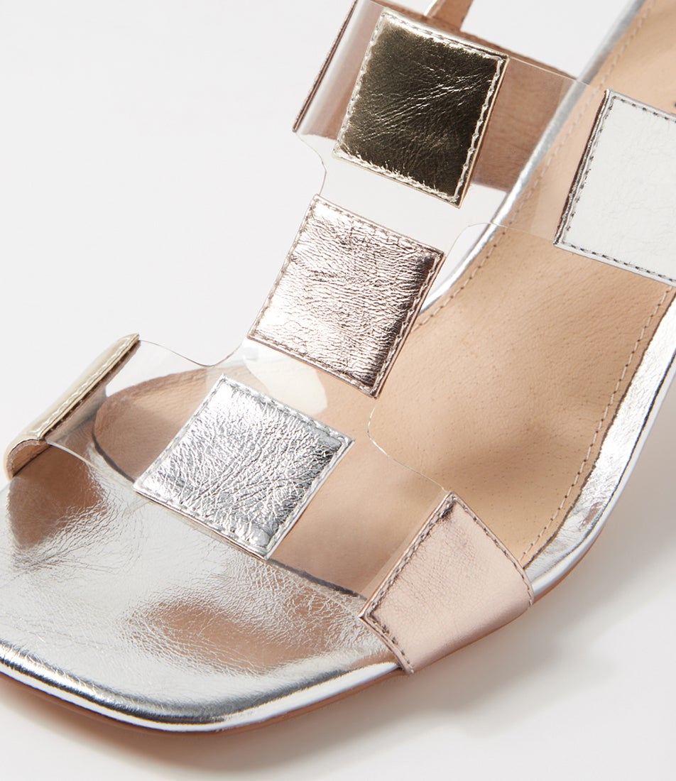 Melinas Metallic Multi Leather Sandals