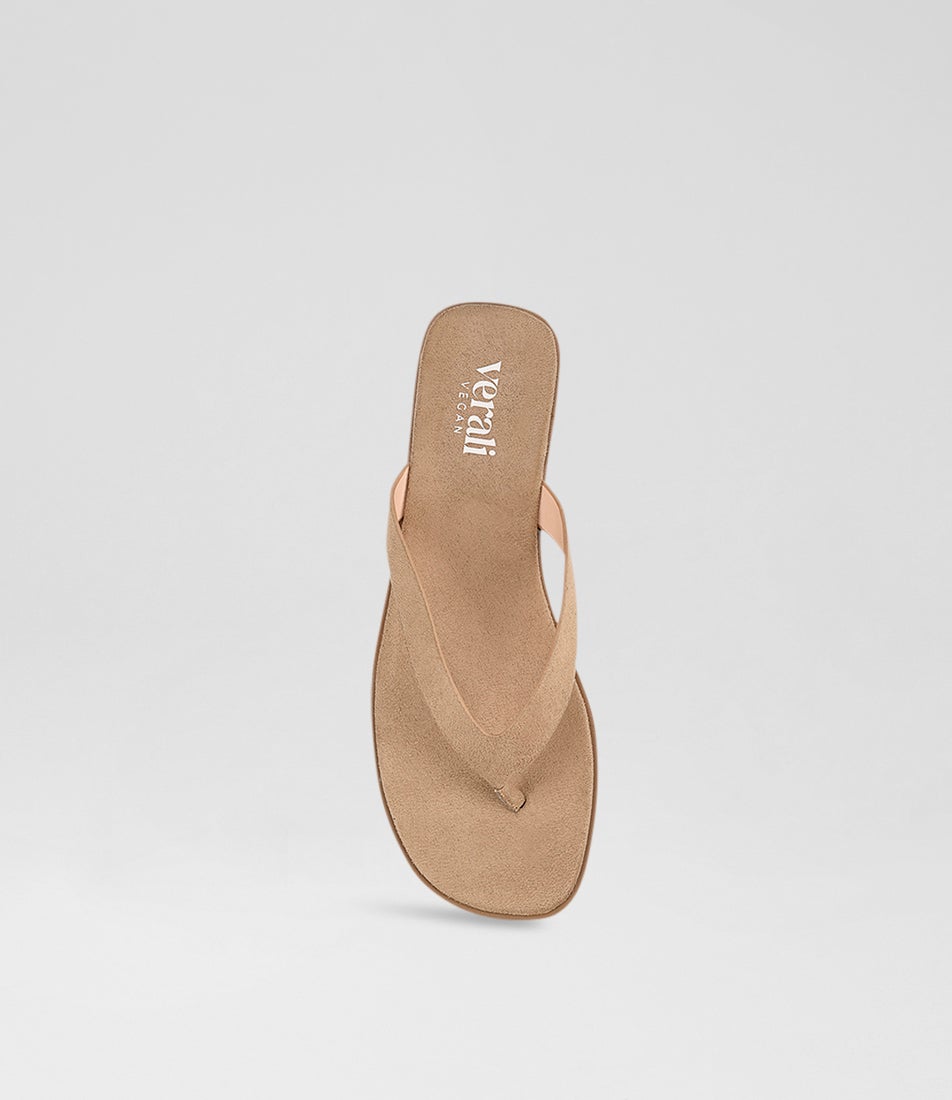 Sascha Taupe Microsuede Thongs