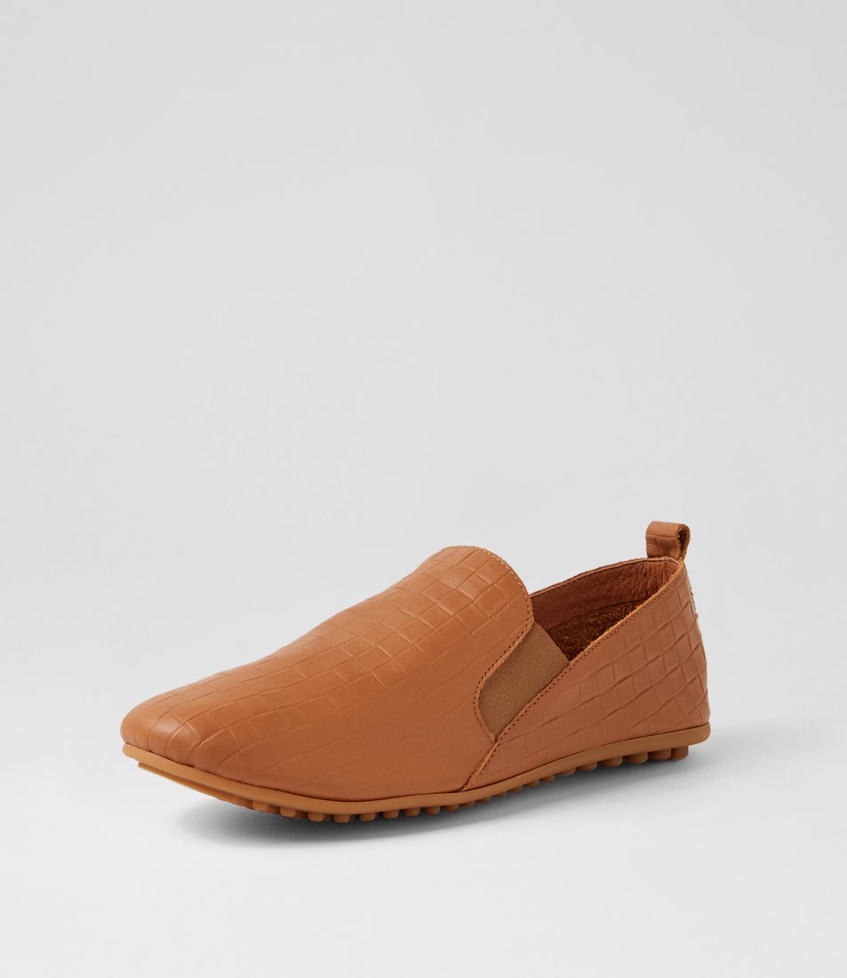 Bescaras Tan Leather Loafers