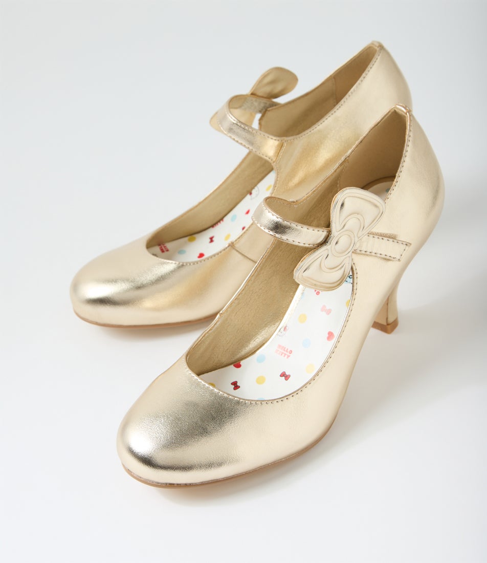 Hello Kitty Merry Soft Gold Heels