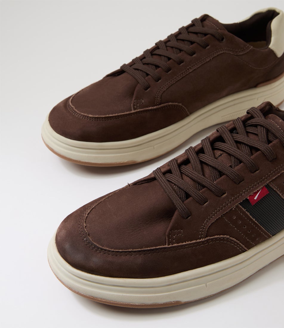Noe Tabacco Leather Sneakers