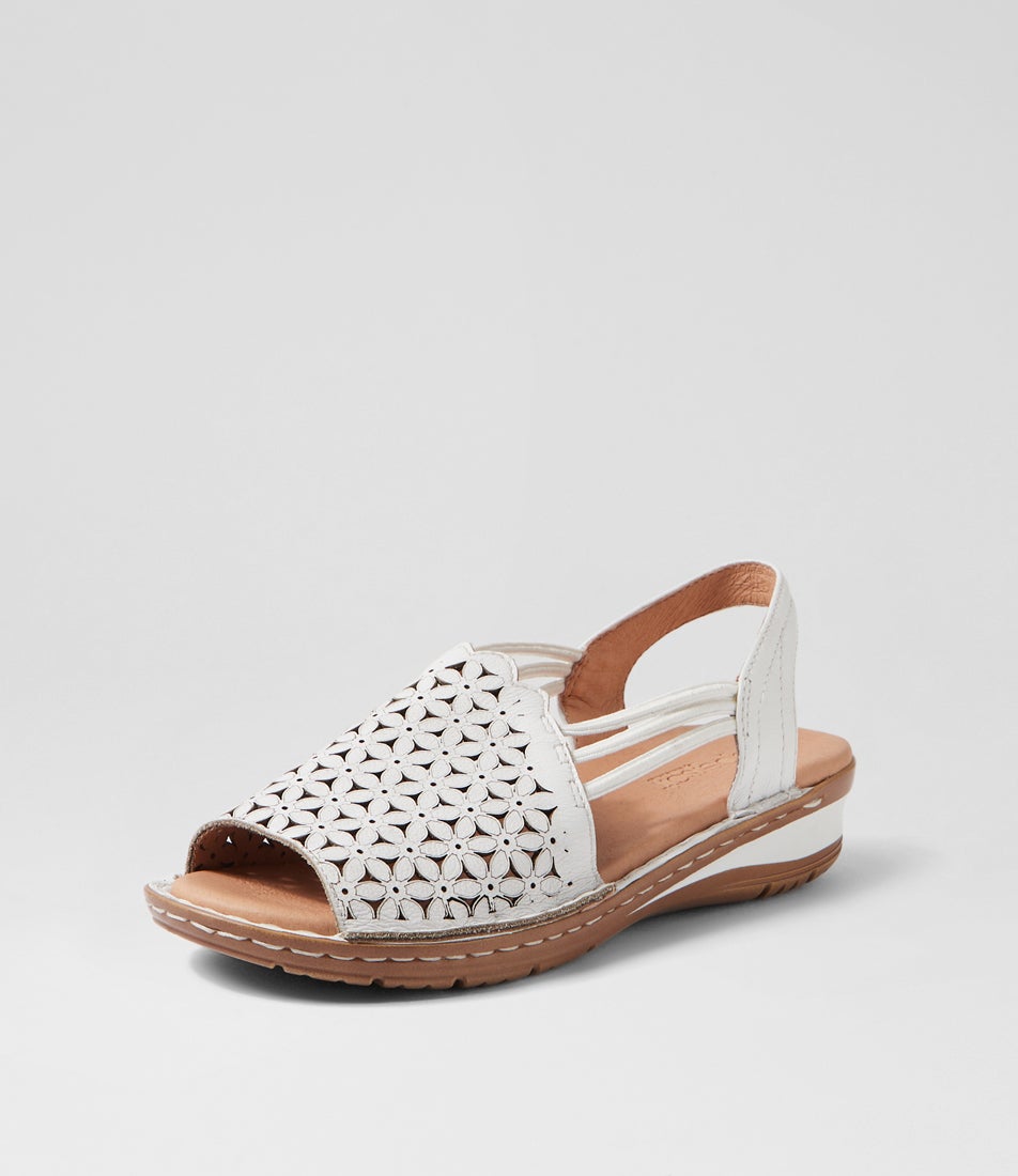 Bebi White Leather Sandals Bebi White Leather Sandals