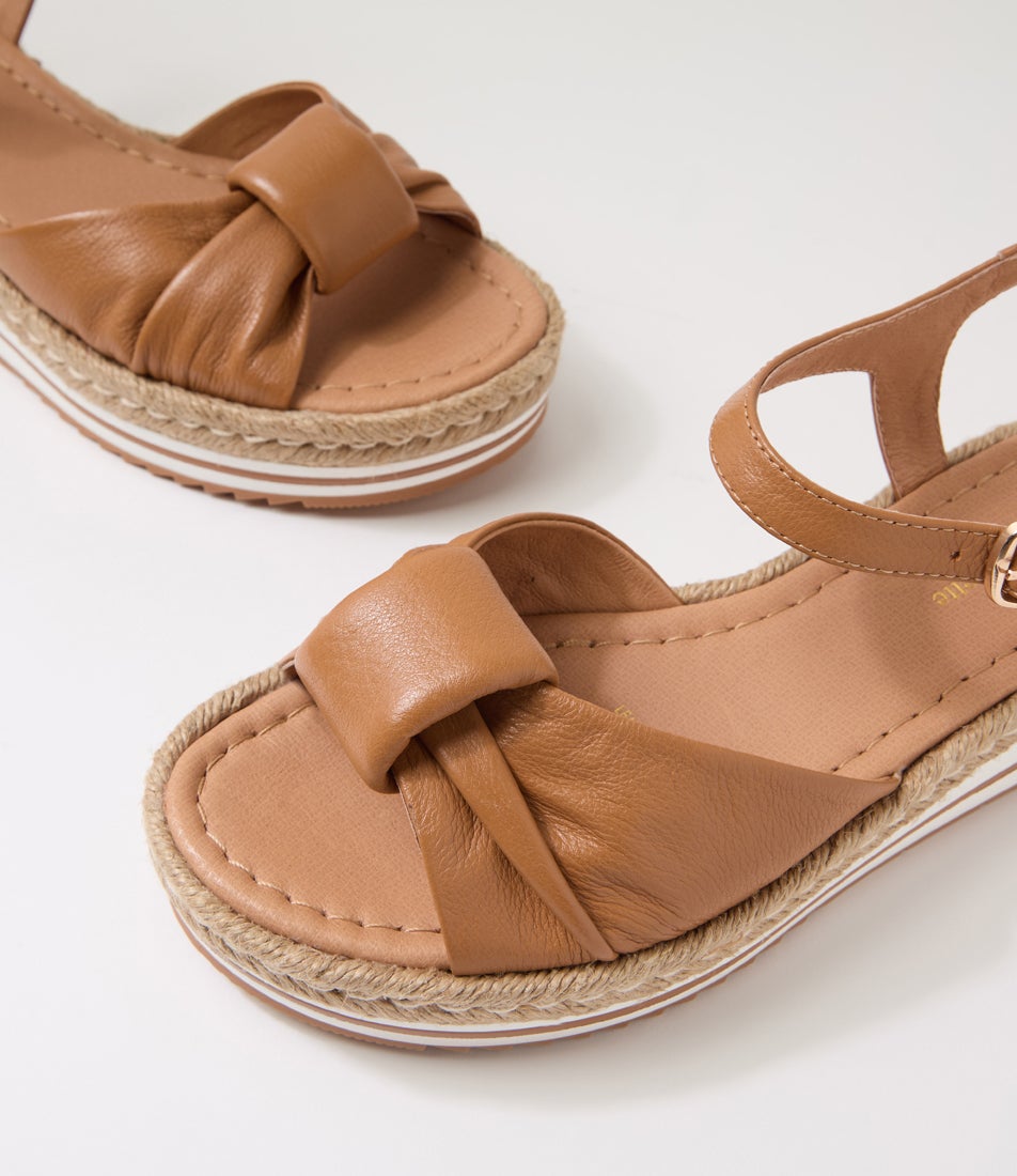 Armon Dark Tan Leather Sandals