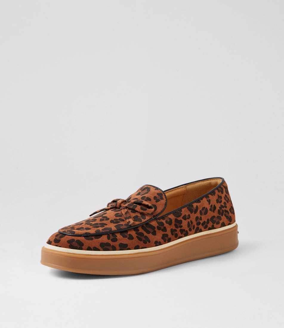 Parsino Leopard Suede Loafers