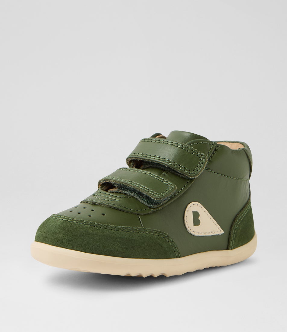 Su Champ High Infant Bronze Green Leather Ankle Boots