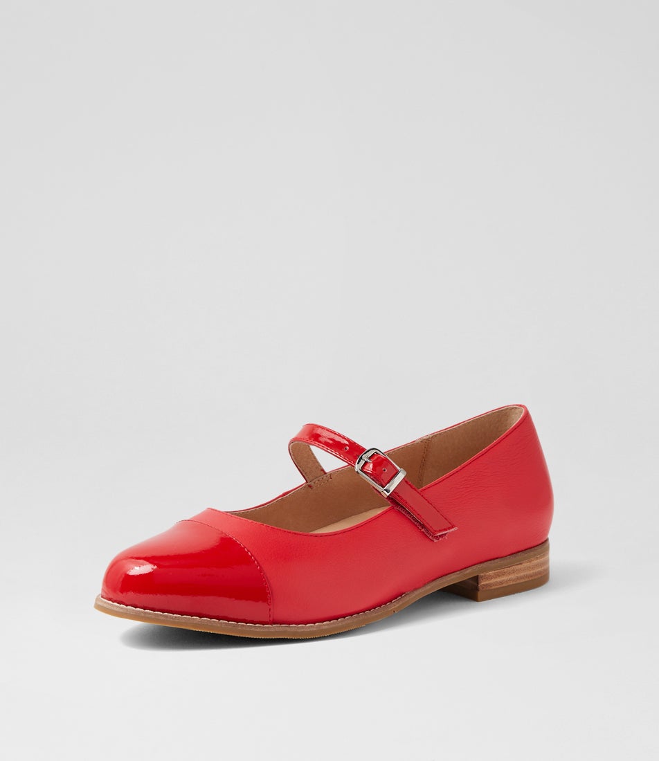 Tayora Xf Red Patent Leather Flat Shoes