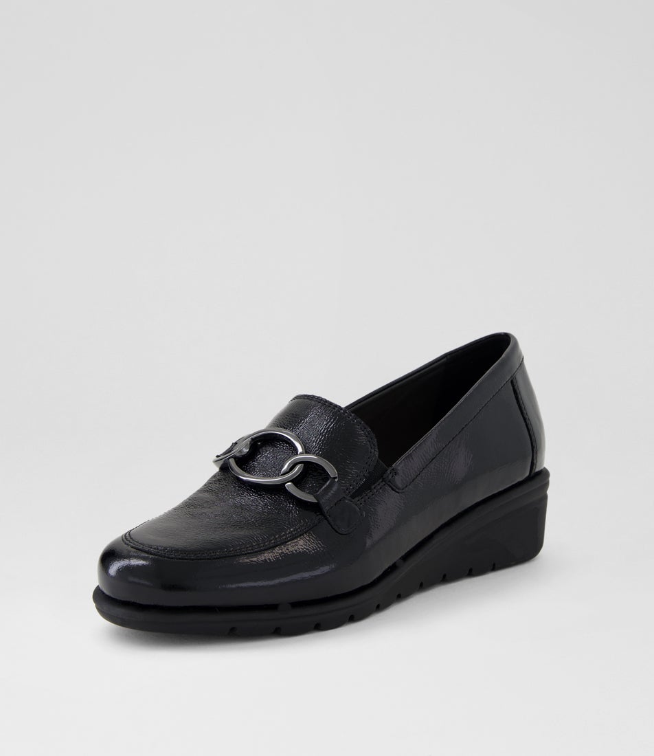 Libras Black Crinkle Patent Leather Heels Libras Black Crinkle Patent Leather Heels