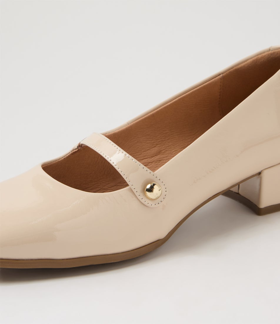 Teacher Bone Patent Leather Heels
