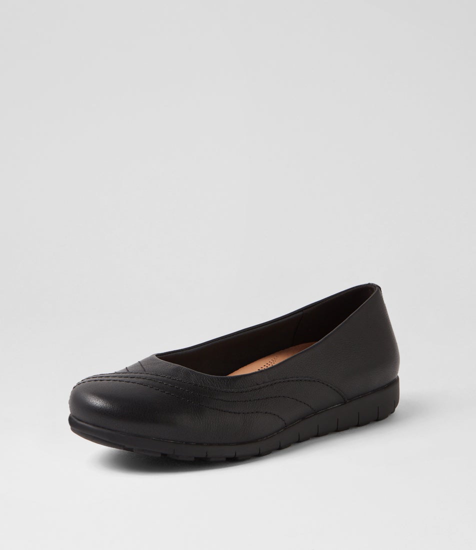 Beca Black Wide Fit Leather Ballet Flats Beca Black Wide Fit Leather Ballet Flats