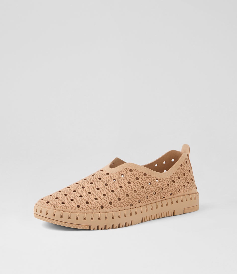 Tushella Light Taupe Microsuede Sneakers