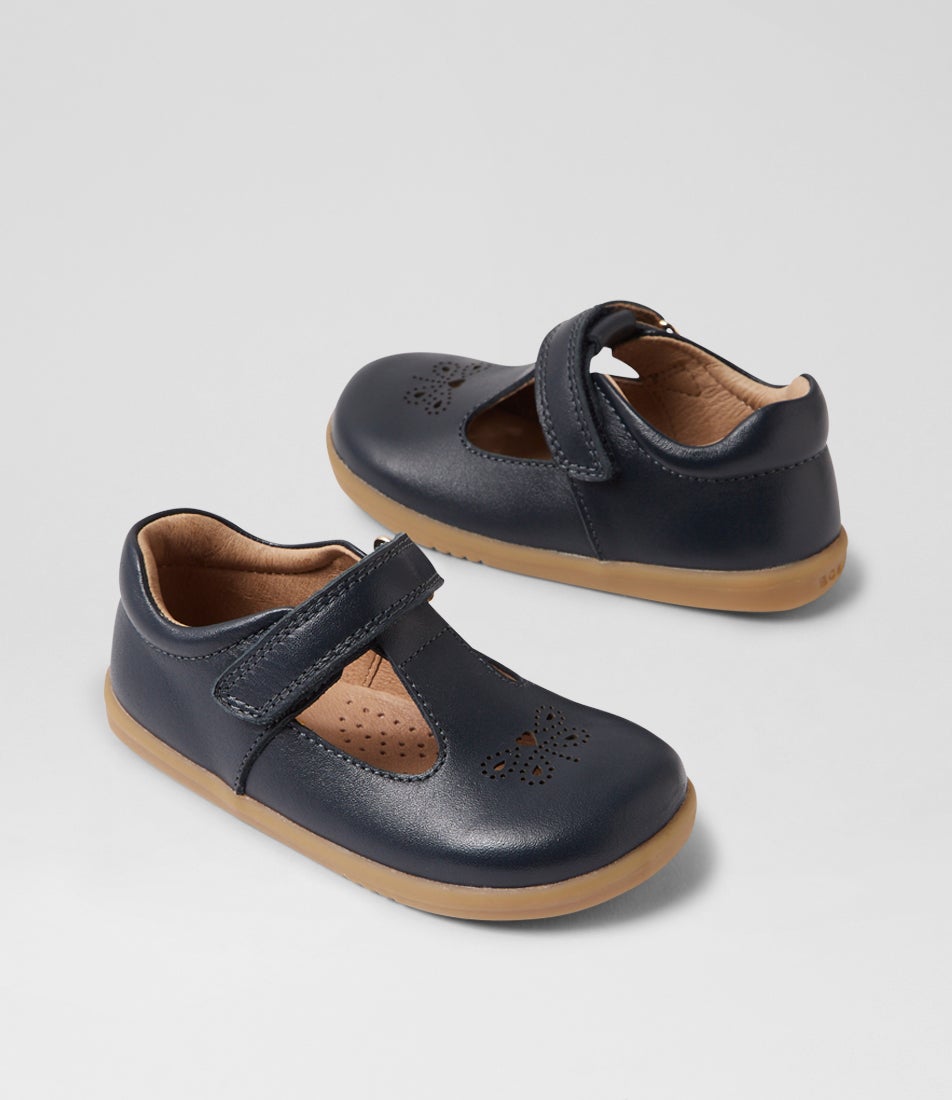 Iw Rosie Toddler Navy Leather Flat Shoes Iw Rosie Toddler Navy Leather Flat Shoes