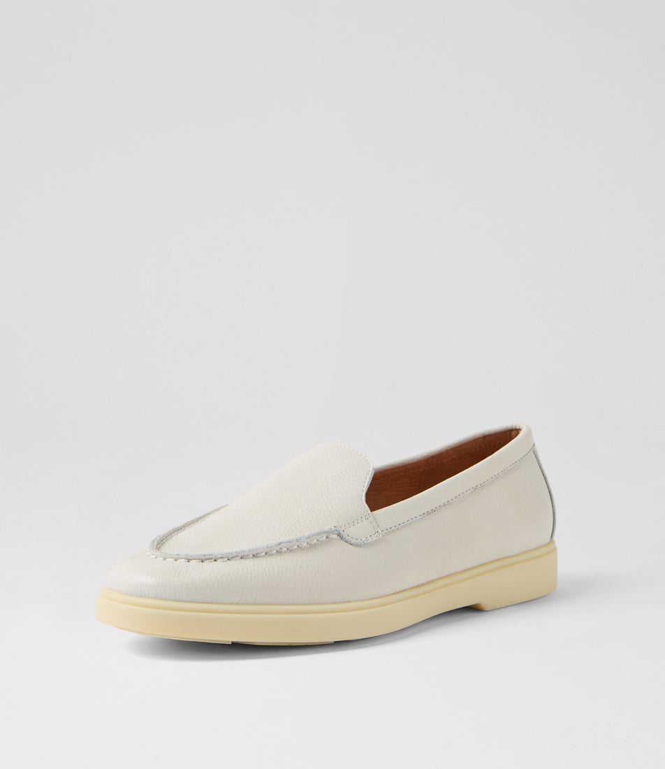 Ziffy Vanilla Tumble Leather Loafers