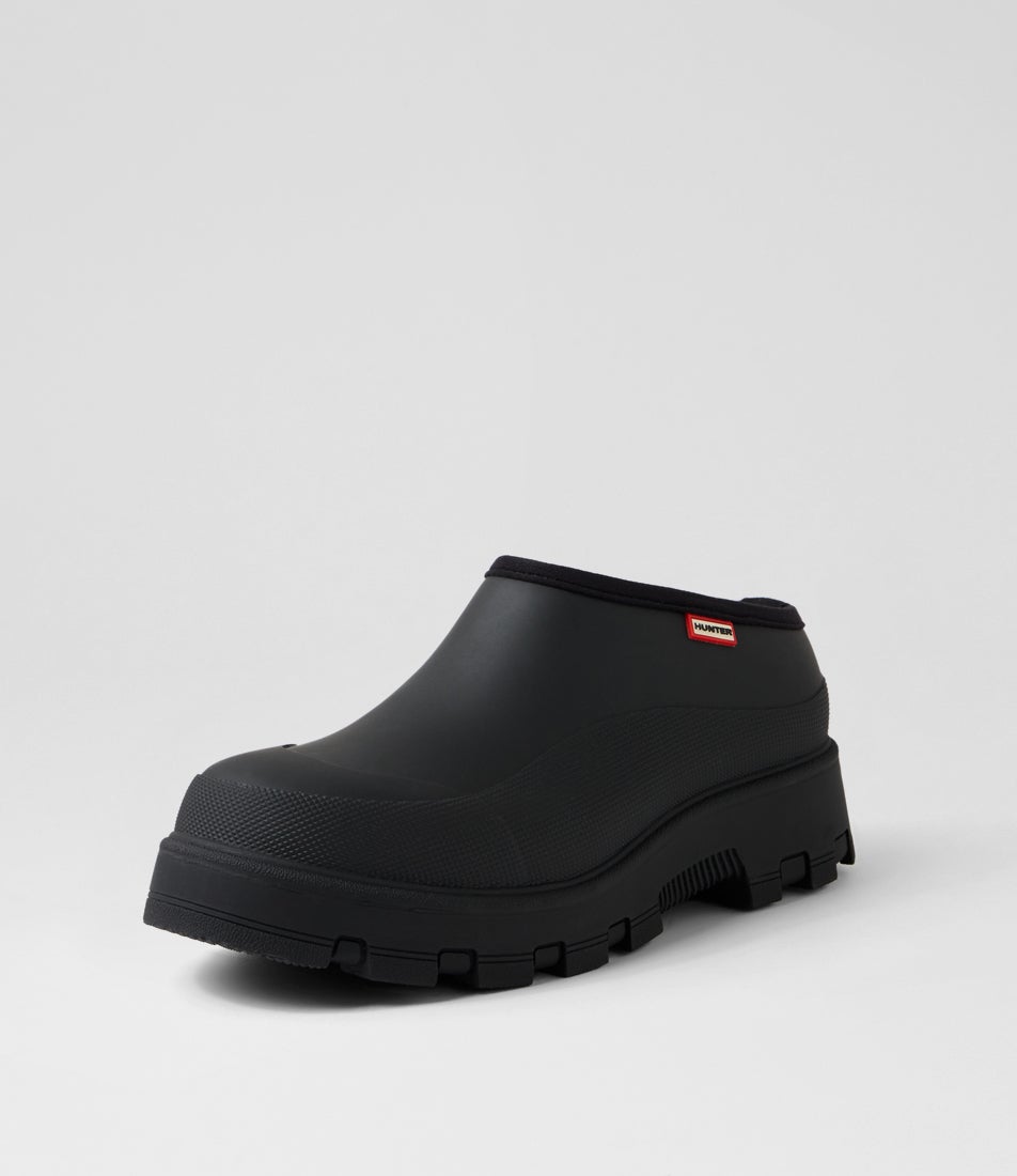 Elements Clog Black Rubber Flat Shoes