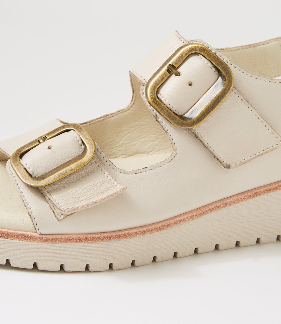 Kelita Almond Leather Sandals
