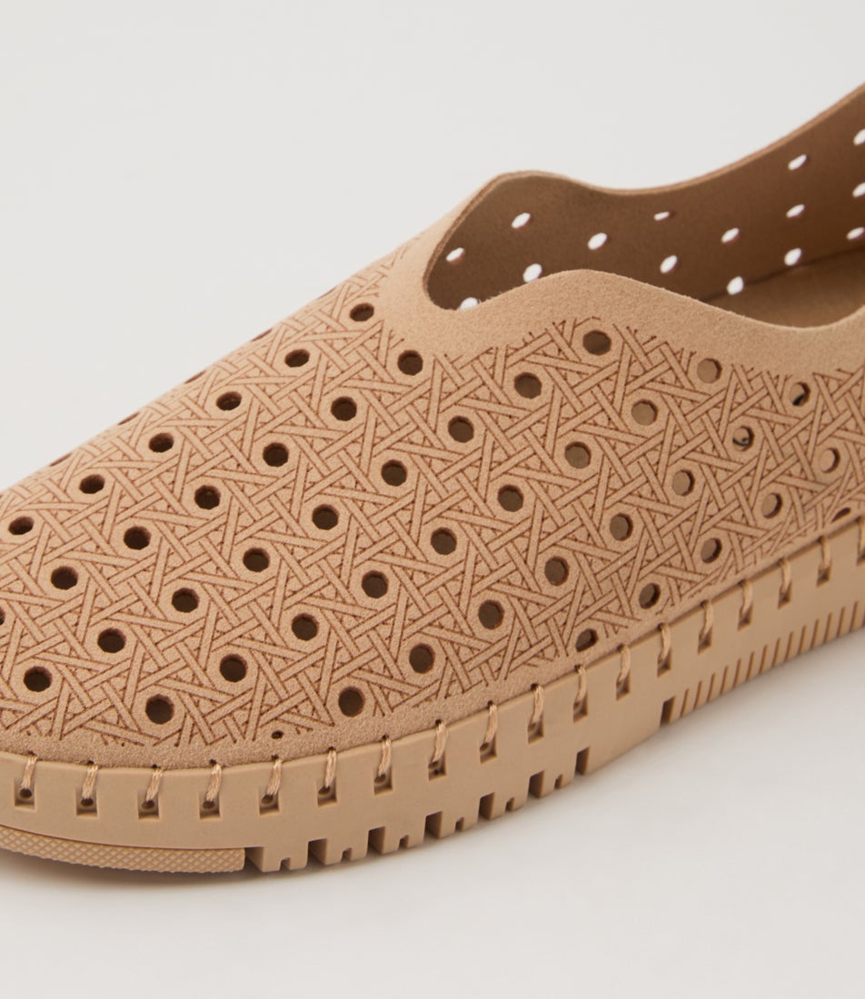 Tushella Light Taupe Microsuede Sneakers