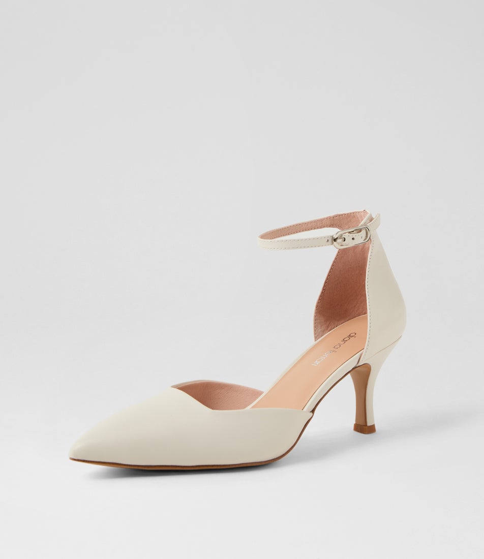 Tartine White Leather Heels