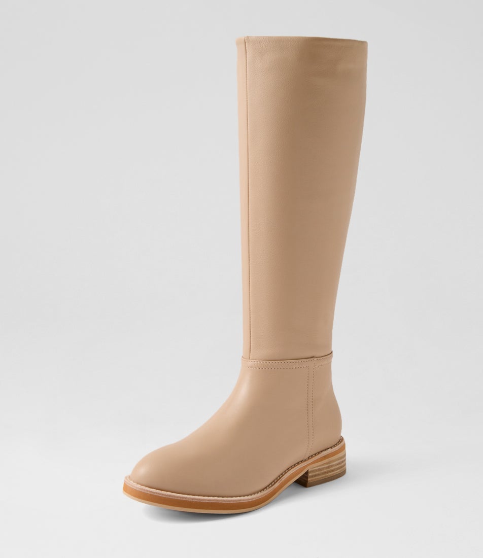 Tessa Boot Fawn Leather Knee High Boots