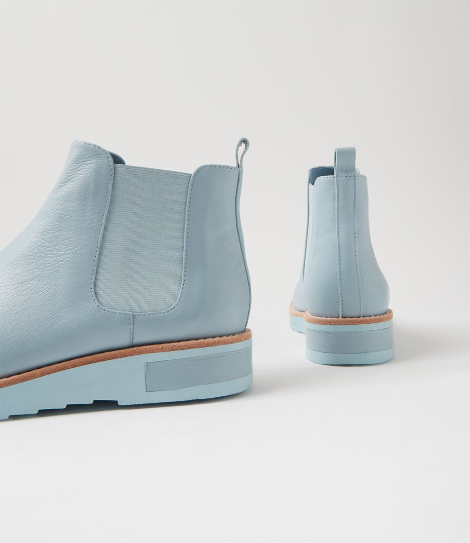 Raquel Denim Leather Ankle Boots