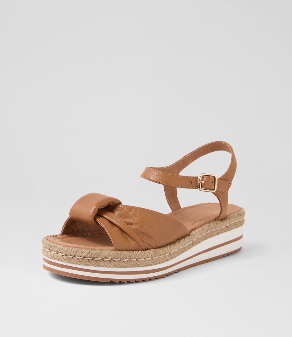 Armon Dark Tan Leather Sandals
